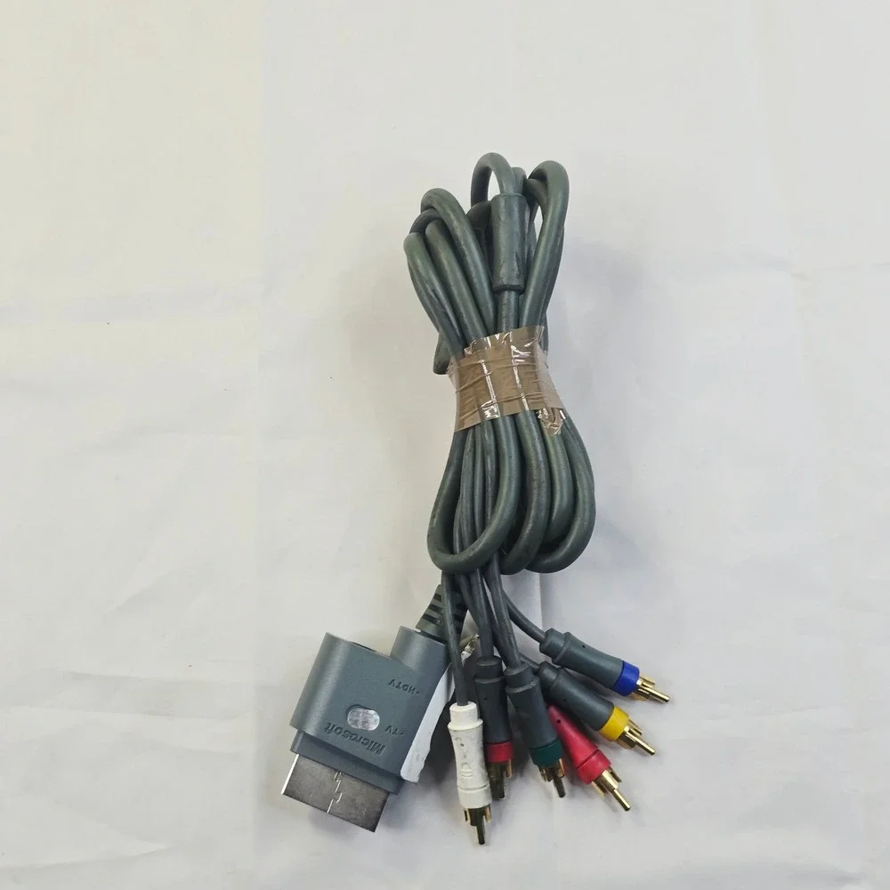 Microsoft Xbox 360 Component HD AV Cable Gray X810972-002 Gold Plated RCA